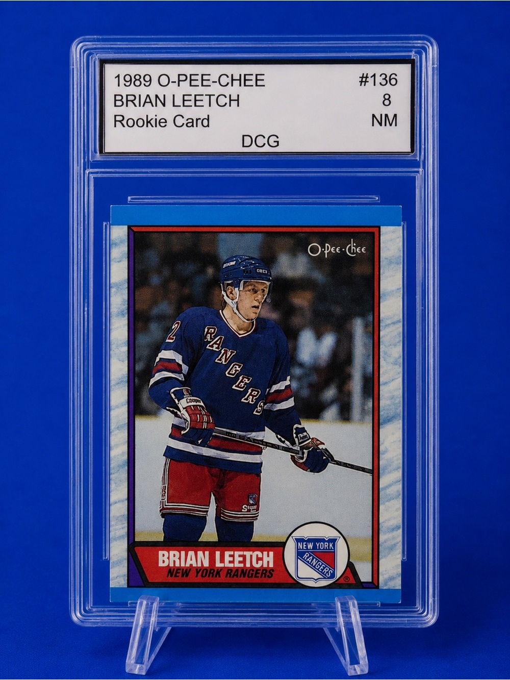 Brian Leetch Rookie Trading Card - 1989 O-Pee-Chee